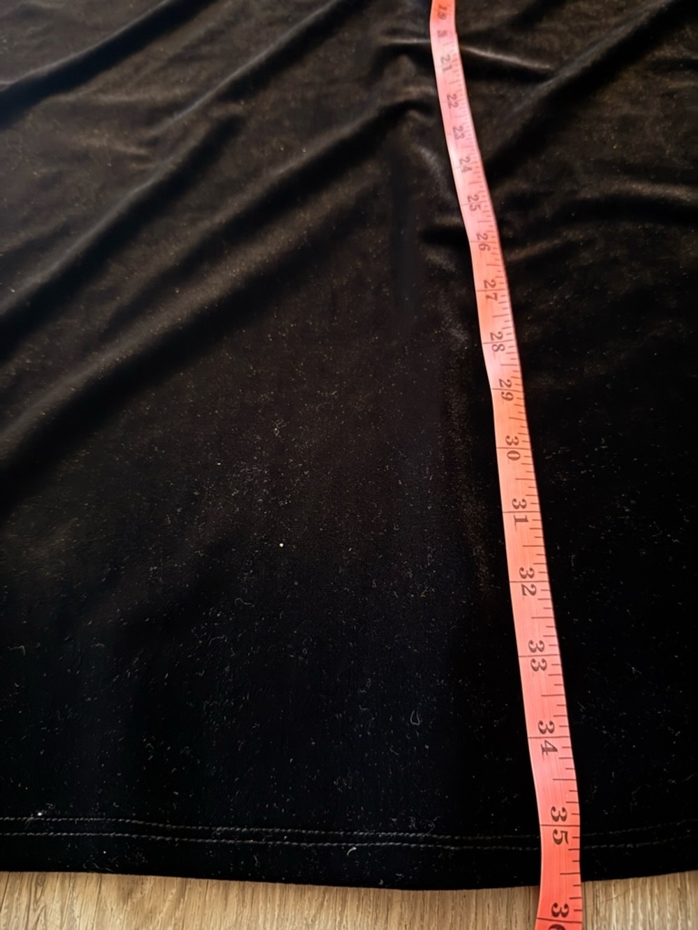 Max Studio Black Maxi Skirt - Flowing A-Line Silhouette velvet - Picture 6 of 6